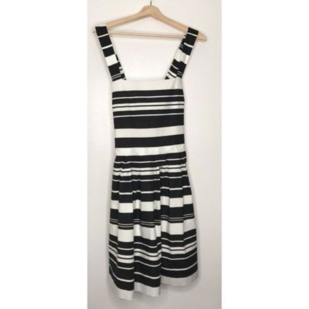 Banana Republic Black White Stripe Sun Dress